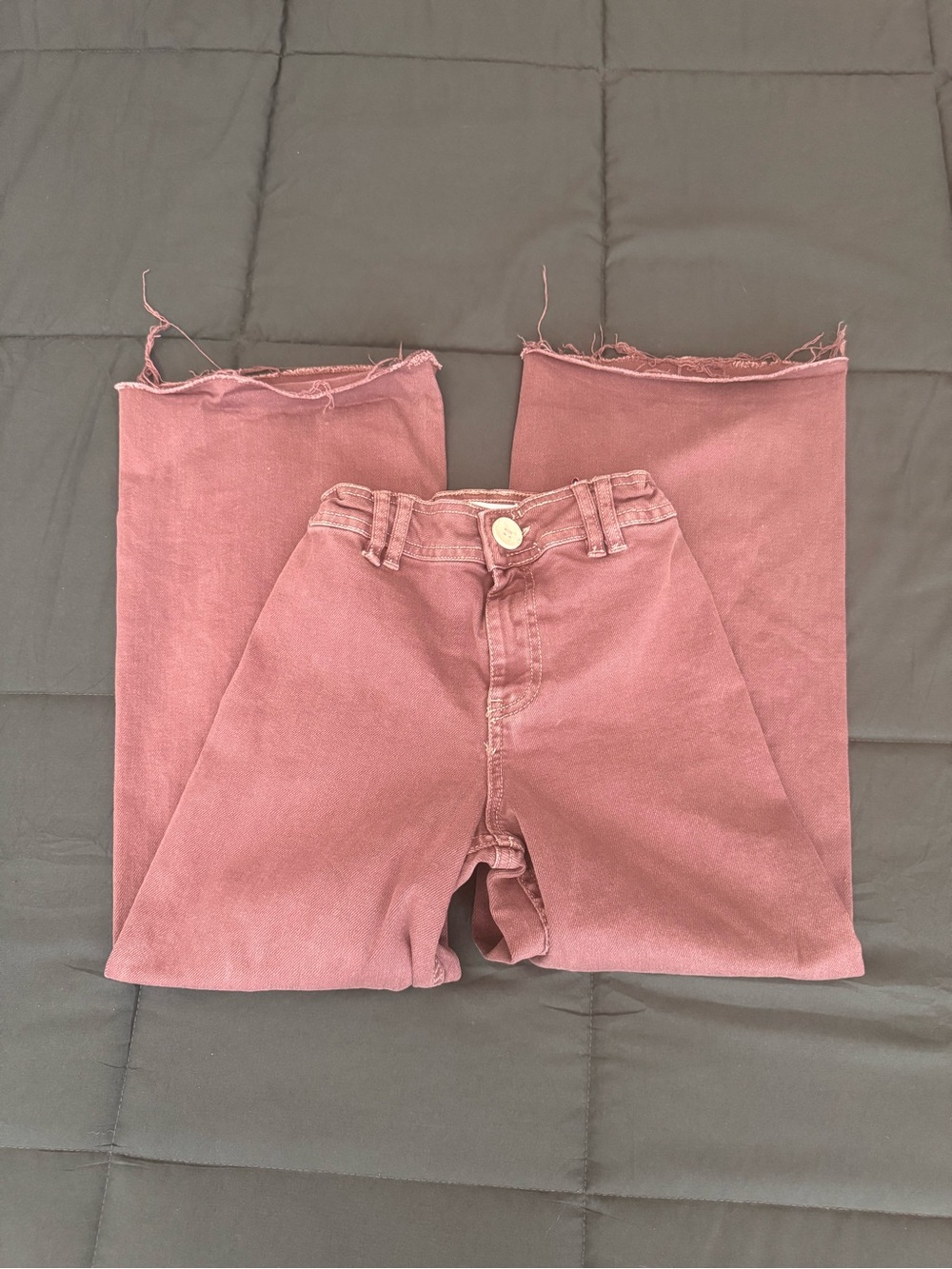 Zara Rose-Pink Wide Leg Jeans